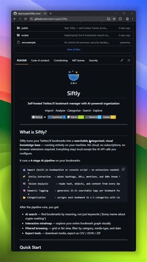 Organize Your Twitter Bookmarks with Siftly