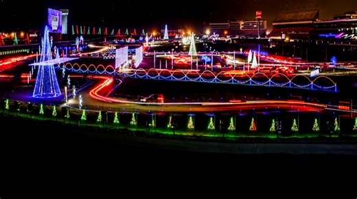 Nearly six million Christmas lights on display at Charlotte Motor Speedway's drive-thru light show