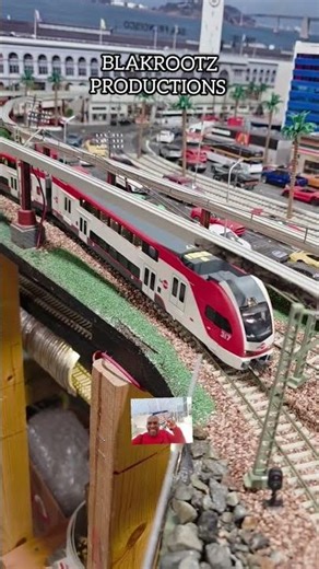 Model Caltrain EMU HO Scale - 1st Test Run at Reduced Speed #modeltrains #hoscale #train