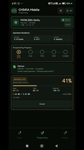 🚀 CH341A Programmer Mobile App 🔥 GX6605S | Montage | Sunplus | ALi Flash IC Tools 📱#shots #viral