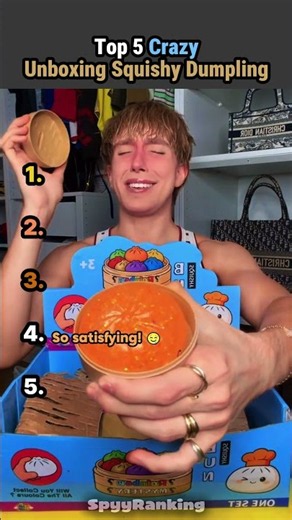 Top 5 Crazy Squishy Dumpling Unboxing moments 🥟 #shorts #squishy #toy #unboxing