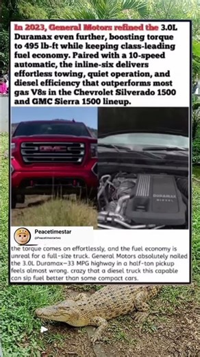 General Motors refined the 3.0L Duramax even further.