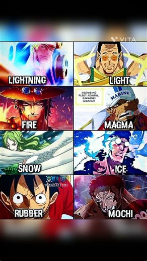 Every element in one piece #anime #naruto