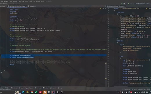 URP 模拟AlphaBlend投影