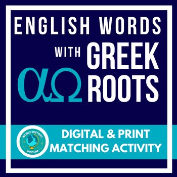Greek Roots of English Words Vocabulary Printable   Digital Matching 4th 5th 6th
