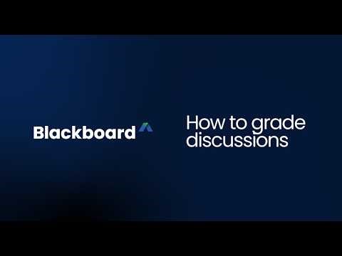 How to Grade Discussions - Blackboard