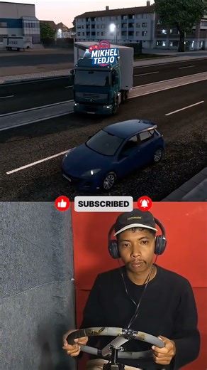 🚛Truck Simulator with DIY Steering Wheel! Super Realistic Experience! #eurotrucksimulator2 #bussid