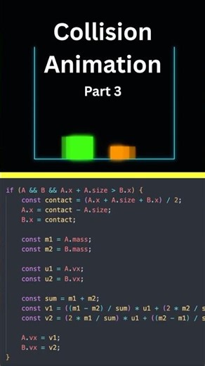 Coding COLLISION PHYSICS?? - Part 3 💥 #shorts
