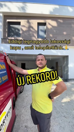 Legnagyobb lakossági garázskapu telepítése