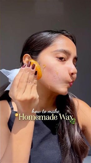 😳How to make homemade sugar wax🌿to remove facial hair⁉️#waxing#homeremedies#glowingskin#ashortaday
