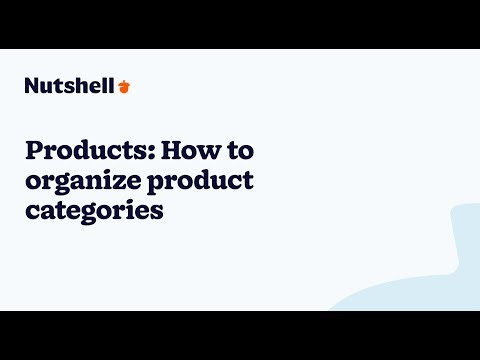 Products: How to organize product categories