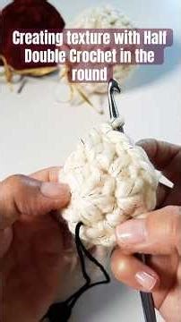 Working HDC in between the posts creates a different and interesting texture. #halfdoublecrochet