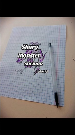 Monster tutorial 😱 Stickman #drawmaster