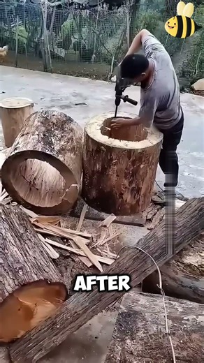 The Secret Wooden Block Trick for Honey Farming🤯 #short #the #secret #honey #farming #viral #facts