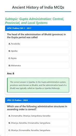 Gupta Administration: Central, Provincial, and Local Systems