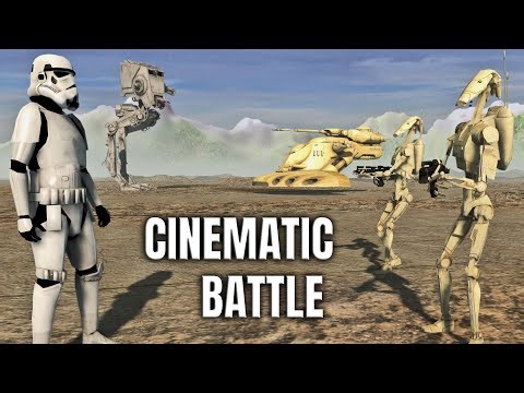 GALACTIC EMPIRE vs BATTLE DROIDS - Cinematic Battle | Men of War: Star Wars Mod