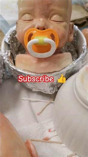 Painting silicone baby #mold #silicone #sculpture #4k
