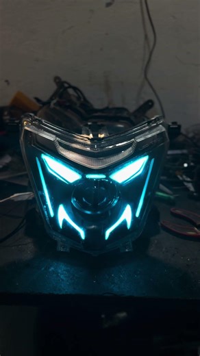 Tvs Ntorq all model headlight / 3colour blue lens projector/ mobile control rgb drl with 142 pattern