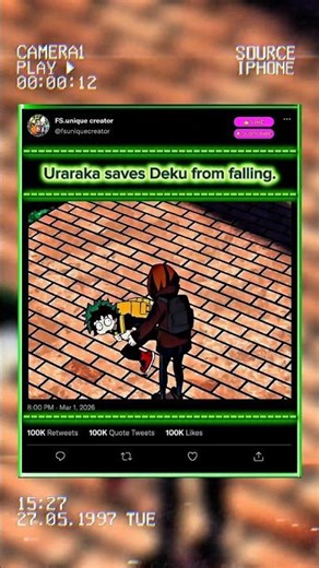 Uraraka saves Deku from falling.[my hero academia edit] #dekuxuraraka #deku #uraraka #myheroacademia