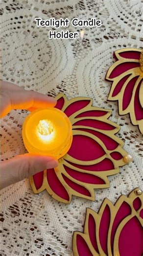DIY Tealight Candle holder 🕯️ #diy #craft #tealightcandleholder #diwalidecoration