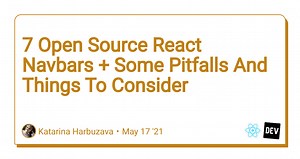 7 Open Source React Navbars   Some Pitfalls And Things To Consider