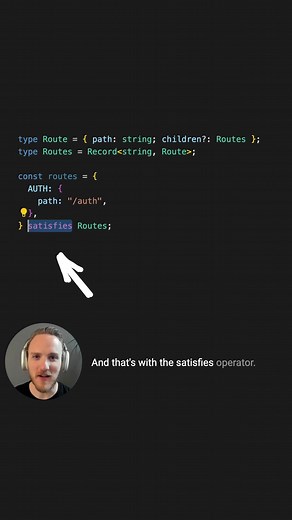 TypeScript Type Safe Configuration with Satisfies Operator