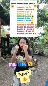 74K views · 986 reactions | React base on your Grade 珞 Lets go ‼️ Paramihan ‼️ me: Hey  ikaw? 﫵 | Alleyah Vlogs | Facebook