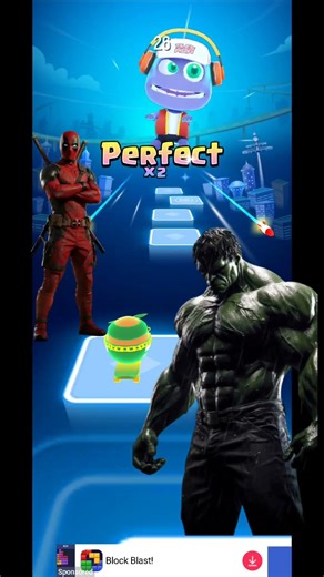 Hulk Deadpool tiles hop