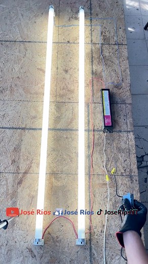 Conexión de 2 lámparas fluorescentes con balastro y controladas con interruptor sencillo #joserios #aprender #electricidad #lamparafluorescente #balastro #balastra #fypシ゚ | José Ríos