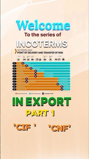 What is CIF Incoterm??? #export #import