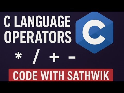 C language OPERATORS explained