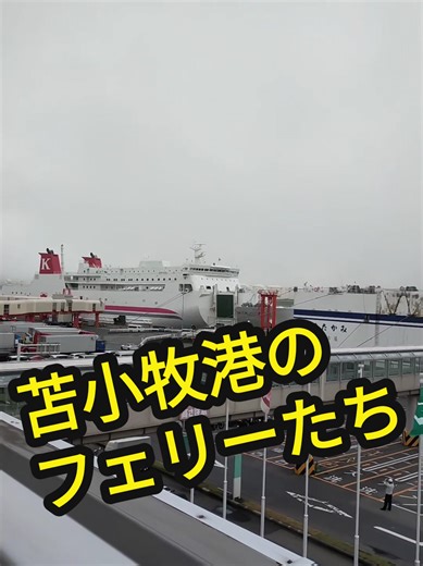 苫小牧港に並ぶシルバーフェリー・太平洋フェリー・さんふらわあは圧巻。