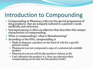 Introduction to Compounding - SlideServe