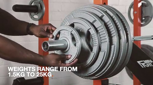 Mirafit Cast Iron 2" Olympic Tri Grip Weights