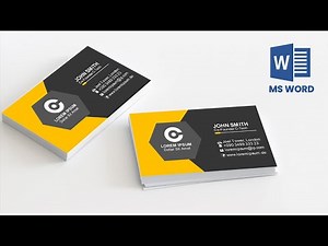 How to Create Business Card in Microsoft Word
