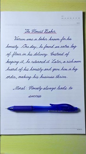 Story with moral in English cursive writing | Cursive Handwriting practice | Cursive Writing Story