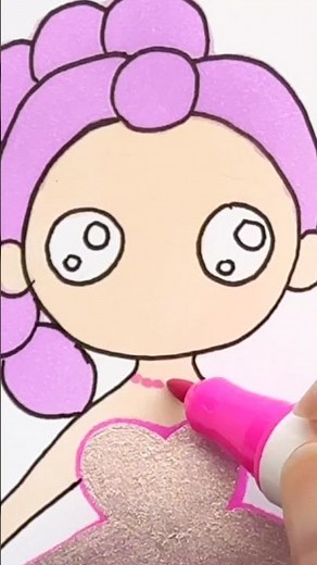 How To Draw a Cute Rumi Ballerina | Step by step drawing for kids
