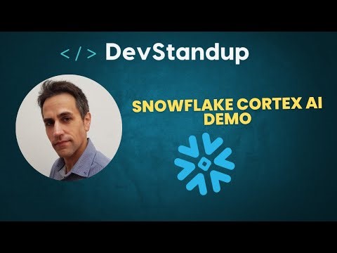 DevStandup #13 - Snowflake Cortex AI Demo: Building RAG Applications with DataAgents.