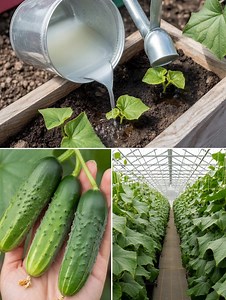 Que faut-il mettre dans les concombres du jardin pour qu'ils soient fructueux. Vous n'avez pas besoin de produits chimiques et vos légumes seront très savoureux. Lisez tous les détails ci-dessous 👇👇 😊 | Dans Ma Cuisine
