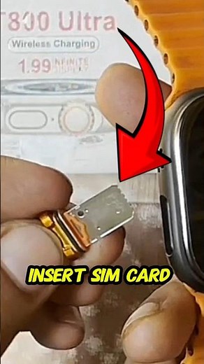 Insert Sim card in T800 Ultra Smart watch #smartwatch #t800ultra