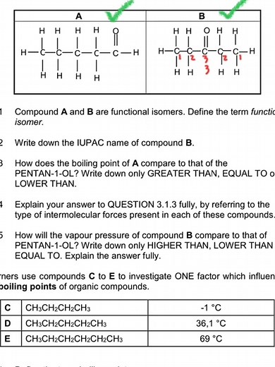 Prelim 2022 Organic Chemistry Grade 12 Exam Question 3 Memo (1)