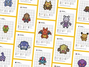 151 Pokemon Cross Stitch Patterns | Kanto Region Collection | Pokemon Pixel Art | Cross Stitch Templates | Embroidery Patterns - Etsy