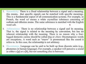 Schools of Linguistics - Lesson 2 - Features of Language
