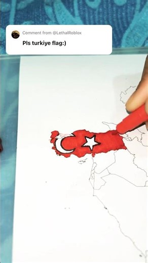 Turkey 🇹🇷 flag drawing in Asia map 🗺️ #shorts #japan