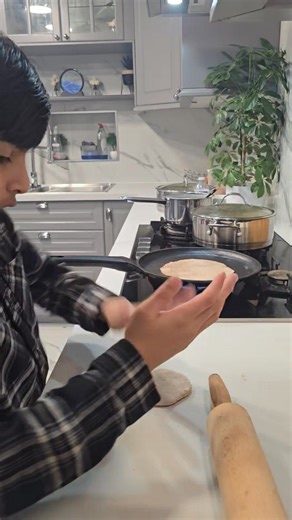 Esa made chapatis for himself while I was busy, and I love how he made 2 togather #alhamdulillah #son #beta #drivinginstructor #drivinglessons | Amna