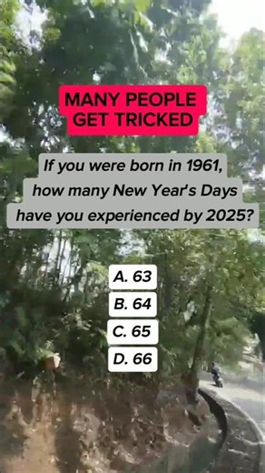 how many New Year's Days have you experienced by 2025 ?
