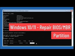Windows 10/11 - Repair BIOS / MBR Partition
