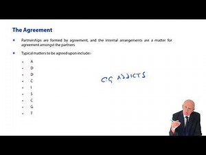Partnership Law, The Agreement - ACCA Corporate and Business Law (LW) (ENG)