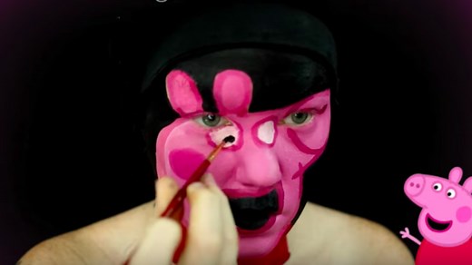 Peppa Pig makeup tutorial is a new breed of nightmare