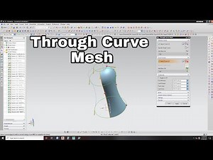 Nx 10 (Through curve Mesh) basic tutorial. siemens Nx10